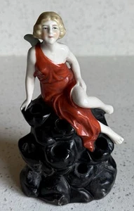 Porcelain Art Deco Fairy Figure Hat Pin Holder 1930’s - Picture 1 of 8