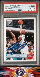 1992 Upper Deck Mcdonald'S OR5 Shaquille O'Neal PSA 8 DNA 10 - Picture 1 of 2