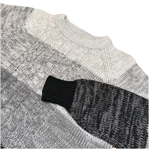 Vintage 80’s Chartwell Gray To Black Fade Colorblock Stripe Sweater Women’s S - Bild 1 von 6
