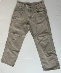 Carhartt Men's Loose Fit Carpenter Cargo Pants Size 33x30 Beige B159 GKH - Picture 1 of 5