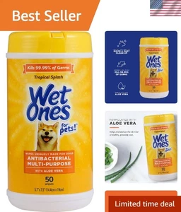 50 Stück Mehrzweck Aloe Vera Hundetücher in Tropical Splash - sicher & effektiv - Bild 1 von 10