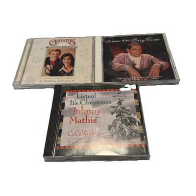 Christmas Albums Carpenters Perry Como Johnny Mathis 3 CD’s  - Image 1 of 3