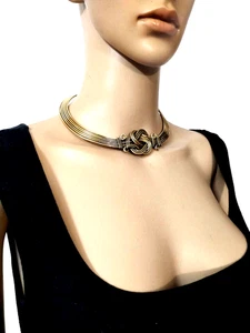 N08A Ethnic Tribal Handmade Wire Eternal Knot Choker Gypsy NECKLACE Bracelet - Picture 1 of 8