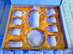 brandneues High End Fine Bone China 15-teiliges Kaffeeservice - Bild 1 von 11