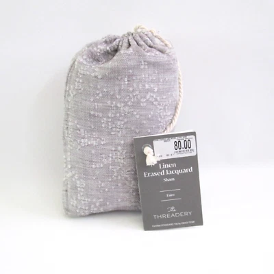 Enhebrado Lino Borrado Jacquard Único Euro Sham 26" Cuadrado Níquel Color Gris Foto 1 de 4