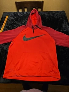 Sudadera con capucha Nike Dri-Fit, suéter para hombre talla XL, rojo - Imagen 1 de 10