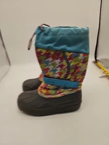 LL BEAN Northwoods Kids Girls Multicolor Winter Snow Boots Size 4 - Picture 1 of 7