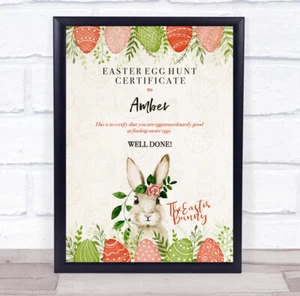 De colección Huevos de Pascua Certificado Personalizado Impresión de Premio - Imagen 1 de 1