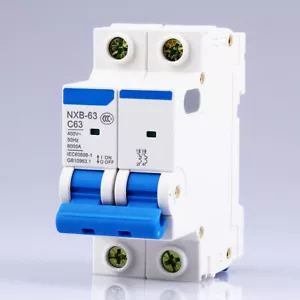 2P 63A Series Leakage Protector C-Type Circuit Breaker For Chint NXB-63 - Picture 1 of 5