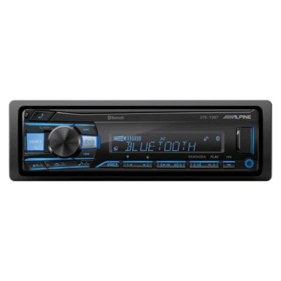 Alpine UTE-73BT 1-DIN Digital Media Receiver with Bluetooth with AM/FM tune - Image 1 of 4