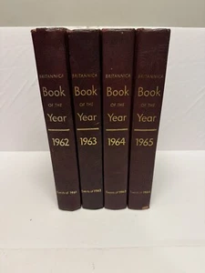 Encyclopedia Britannica (1953) Book of the Year Lot of 1962-1965; 4 HC Books - Foto 1 di 10