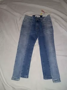 NWT~Jessica Simpson Girls Cherish Capri Jeans W/ Step Hem - Two-Tone - Size 10 - Picture 1 of 2