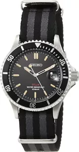 Seiko SZEV014 Men's Watch Black Nylon Fast Delivery NEW - Picture 1 of 6
