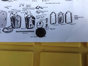 Harley-Davidson 68049-47- 5053-47 Tail Lamp light Grommet Knucklehead, 1947-1972 - Picture 1 of 7