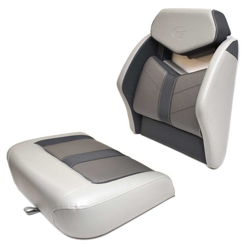 G3 Boat Jump Seat Cushions 73523275 Gray Charcoal Black (2PC Set)
