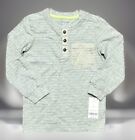 Carter's Boys Gray Pull Over Long Sleeve Shirt With Pocket Size 4/4A
