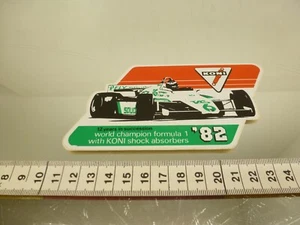 VINTAGE F1 STICKER - WORLD CHAMPION F1 1982 with KONI - WILLIAMS FW07 GOOD COND - Imagen 1 de 3