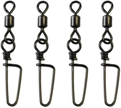 100 Ball Bearing Coastlock Fishing Swivel Fast Lock Pin Snap Fishhook Connector - Image 1 of 4
