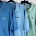 Bundle 3Pc Lot Orvis Men Polo Fishing Shirt Embroidered Logo Size Xxl Blue Green