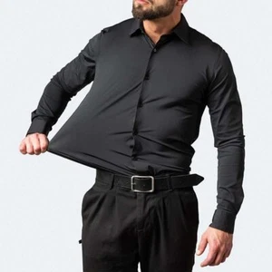 Camisa de vestir Zealburst, elástica sin planchar antiarrugas para hombre de secado rápido - Imagen 1 de 30