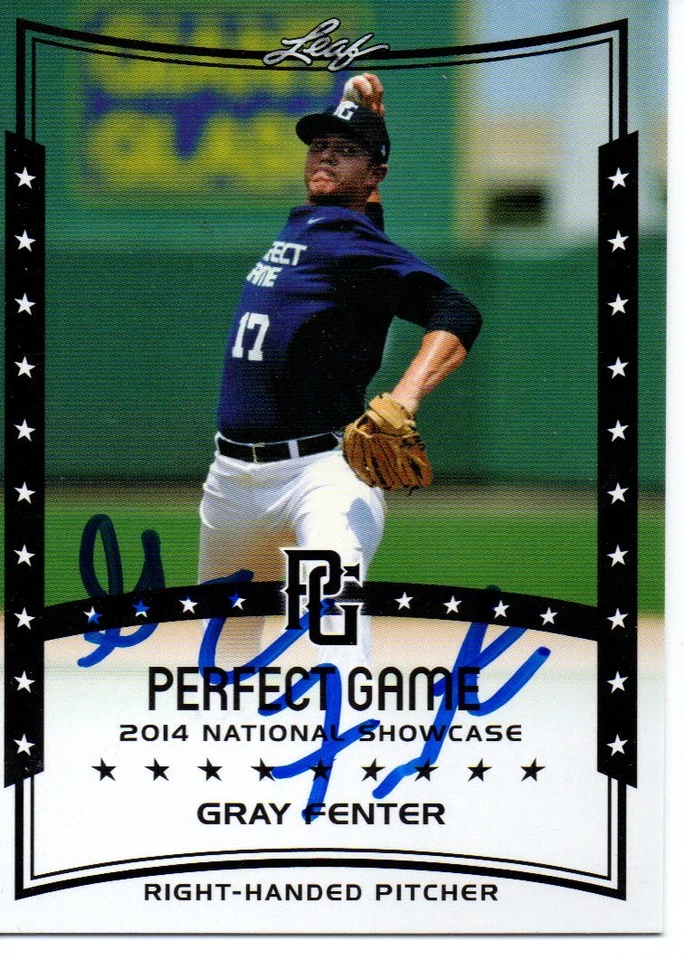 Gray Fenter 2014 Leaf Perfect Game Signed Card - Image 1 of 1