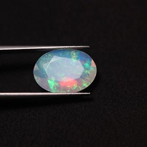 3,7 kt 15,1 x 11,1 mm Natürlicher AAA Grün Feuer Äthiopischer Opal Ovalschliff Edelstein - Bild 1 von 8