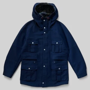 Barbour Centaur Herren Navy Wool Blend Hooded Coat Jacke - Größe US/UK 42 / EU 52 - Bild 1 von 23