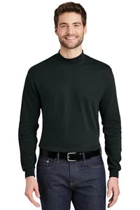 Port Authority Men's Long Sleeve Interlock Knit Mock Turtle Neck Shirt - K321 - Picture 1 of 6