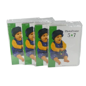 Lot of 4 Frame 5x7 Acrylic Vertical Frame Slant Stand Picture Photo Holder - Picture 1 of 4