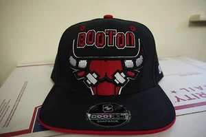 BOOTON Bulls Snapback Adjustable Cap. Black/Red. Brand New with Tags - Picture 1 of 2