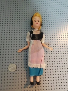 Vintage 1950s Dutch Cloth Doll, Mask Face, Blonde hair sleepy eyes - Picture 1 of 4