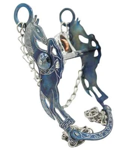 Broca Charro Azul Freno Charro Azul Cobre Caballo Broca - Imagen 1 de 2