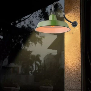 Vintage Industrial Gooseneck Barn Wall Sconce Home Fixture Outdoor Wall Light - Picture 1 of 10