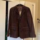 WOMEN'S DENNIS BY DENNIS BASSO WASHABLE LEATHER BROWN SUEDE JACKET - SIZE XXS
