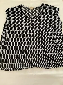Michael Kors Womens Navy Patterned Top One Size - Picture 1 of 4