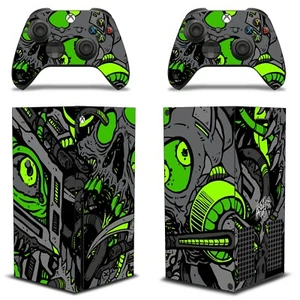 Skin FOR XBOX SERIES X Gaming Console+2 Controller Sticker Decal Tune-Green - Picture 1 of 1