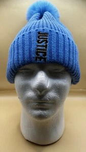Blue Justice Beanie Youth Girls EUC - Picture 1 of 5