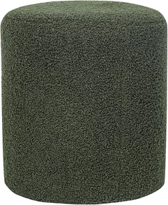 New Modern Round Ottoman Channel Glam Vanity Stool Footrest Living Room - Picture 1 of 12