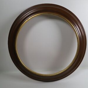 10” Van Hygan & Smythe Round Wooden Frame Pictures Plates Crafting Embroidey