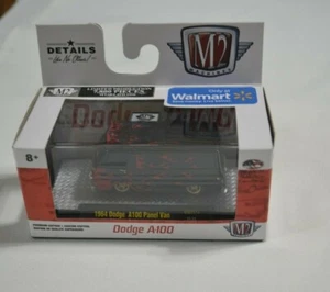 M2 MACHINES 2019 DODGE A-100 SERIES - 1964 DODGE A100 PANEL VAN BLACK AND RED - Picture 1 of 3