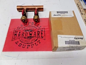 Terra Therma inclinación/aleta 2 bucle con válvula de bola (rojo) colector para 1/2" Pex - Imagen 1 de 3