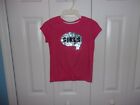 Girls Cat & Jack T-shirt, size 7/8 hot pink with silver sequins that change,cute