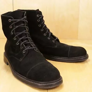 Buttero schwarze Wildlederkappe Zehenpartie 8"" Schnürstiefel TOP 11 Made in Italy - Bild 1 von 12