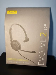 Jabra Evolve 2 30 SE Nero Stereo Leggero Cuffie Cablate NUOVISSIME SIGILLATE - Foto 1 di 3