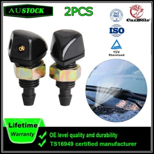 2X Car Front Windscreen Washer Wiper Nozzle Spray Jet For Universal Vehicle New - Picture 1 of 12