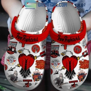 Foo Fighters Times Like These Love Crocs Clogs - Picture 1 of 2