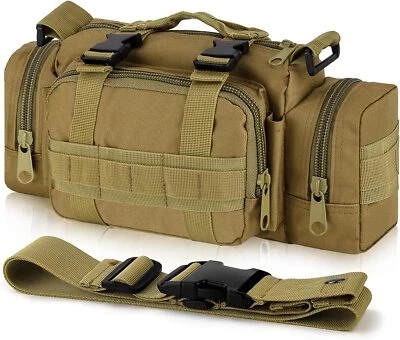 Riñonera táctica con honda militar asalto cinturón bolsa ejército lumbar equipo bolsa Foto 1 de 4