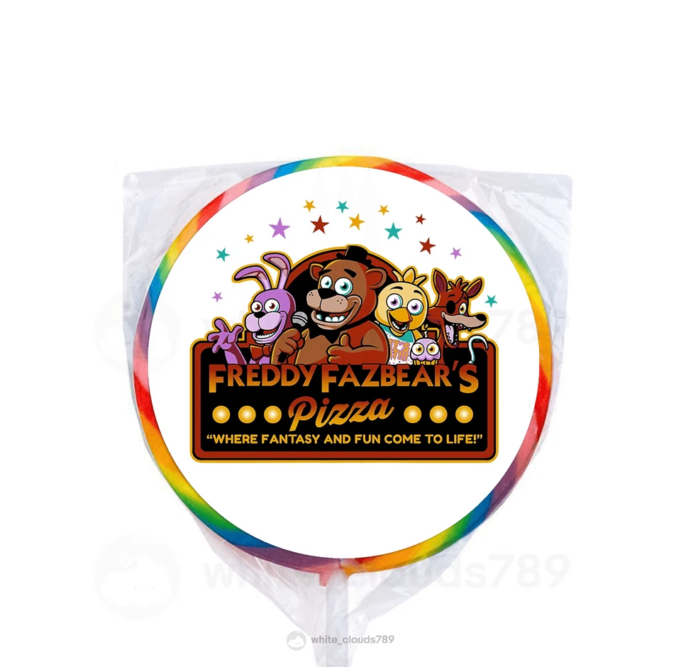 24 Five Nights at Freddy 1.67" Sticker Labels for Bag Birthday Party Favor