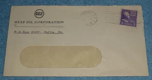 1946 US Cover Gulf Oil Corporation Philadelphia Pennsylvania Baltimore Maryland - Picture 1 of 2