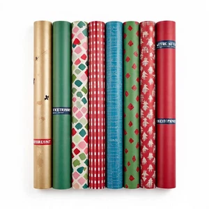 Rollos de regalo VINTERFINT de 9 m combo colores festivos papel de envolver de Navidad - Imagen 1 de 19